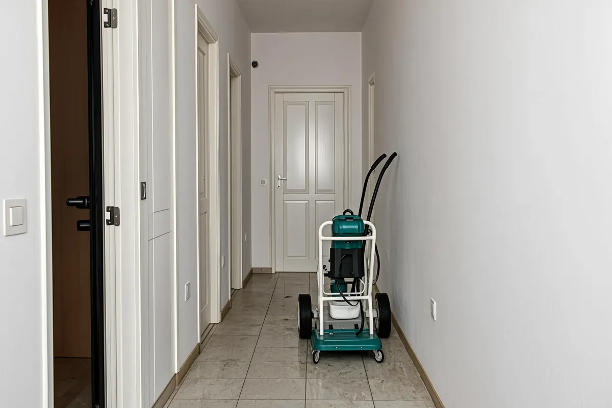 Equipo de limpieza en una vivienda de Paterna